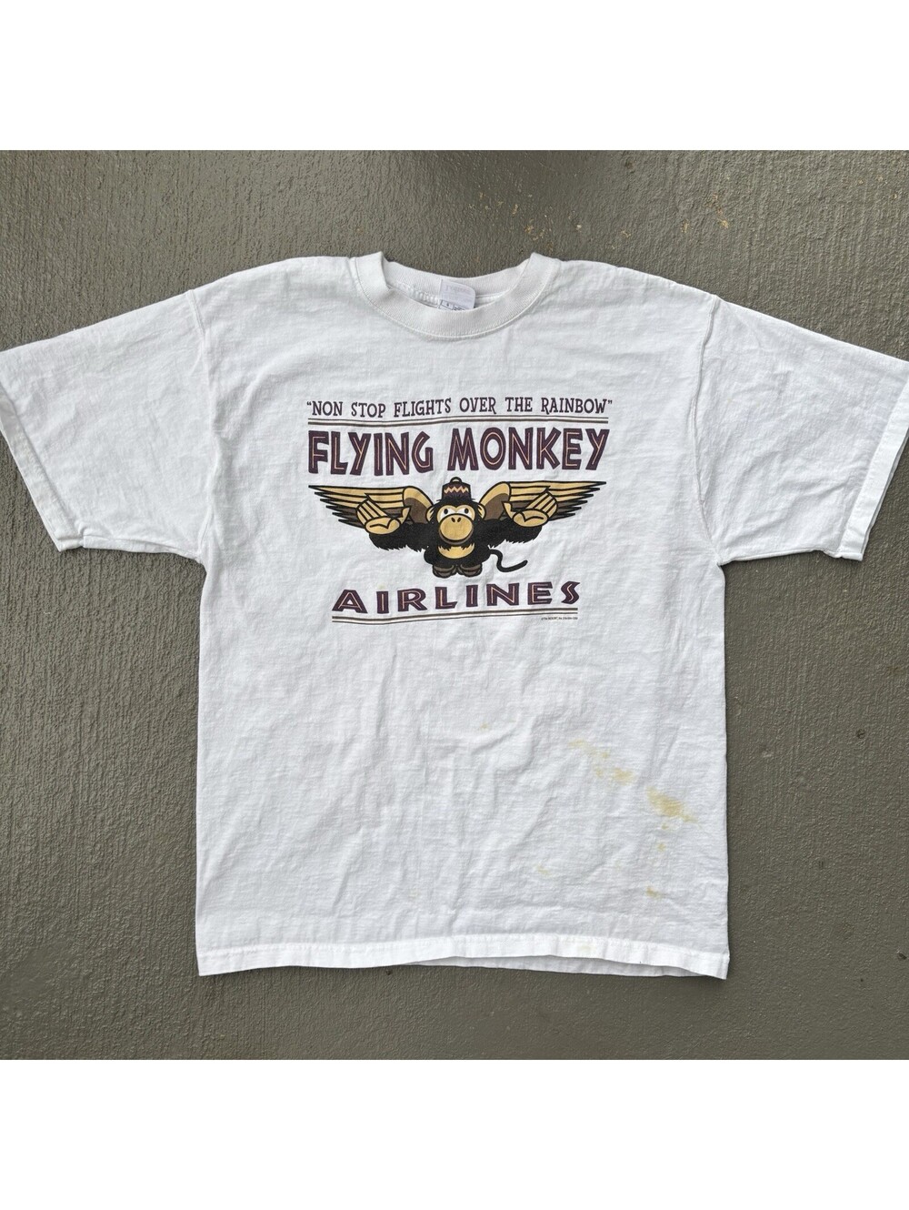 Vintage 90s Flying Monkey Airlines Parody Promo Shirt Large Y2K Graphic